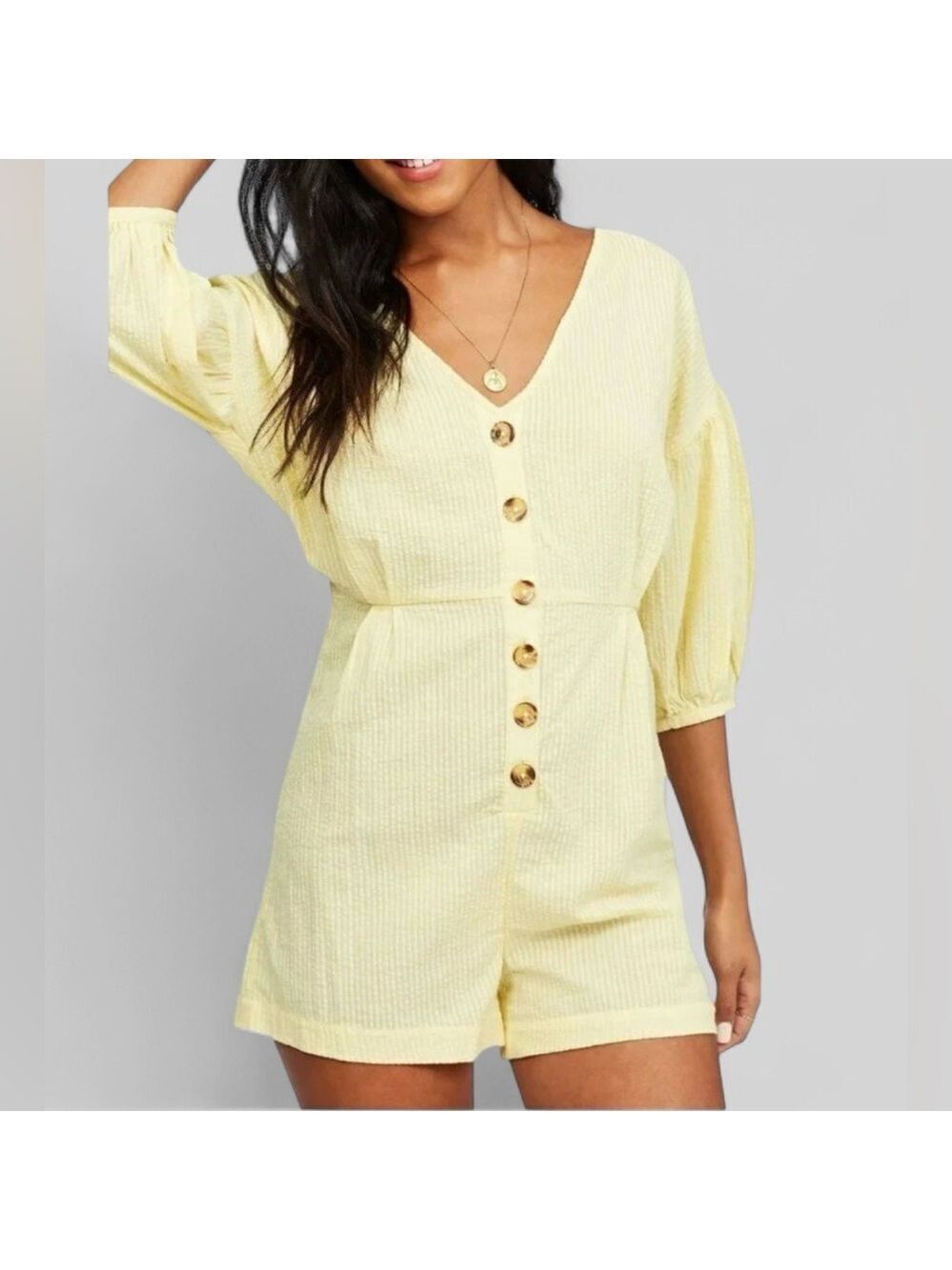 Billabong Sun Valley Romper - Sunbeam Yellow size Large-Like New